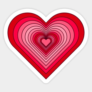 Falling in Love Valentine's Day Heart Pattern Sticker